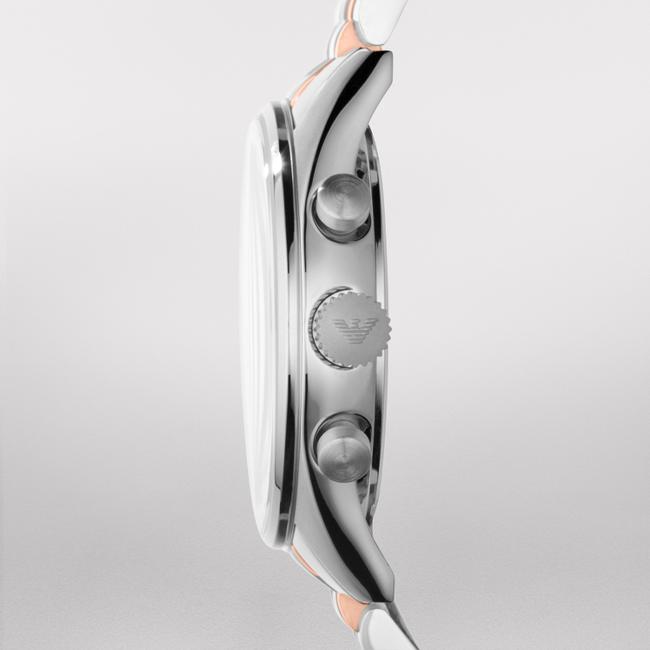 Emporio Armani Silver and Rose Gold Box In The Men Ar5999 Watch Emporio Armani Silver and Rose Gold Box In The Men Ar5999 Watch