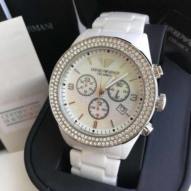 Emporio Armani White Ceramic Ladies Ar1456 Watch Emporio Armani White Ceramic Ladies Ar1456 Watch