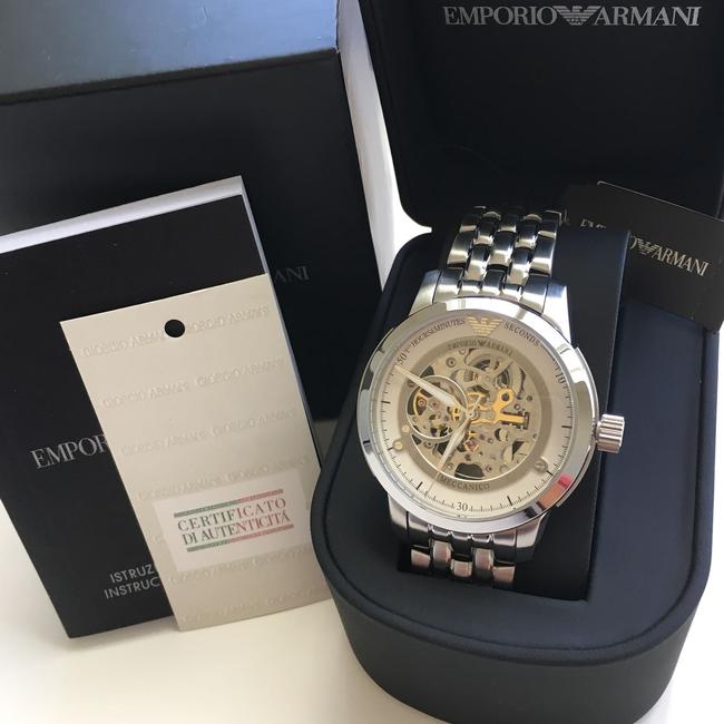 Emporio Armani Silver Meccanico Ar4626 Watch Emporio Armani Silver Meccanico Ar4626 Watch