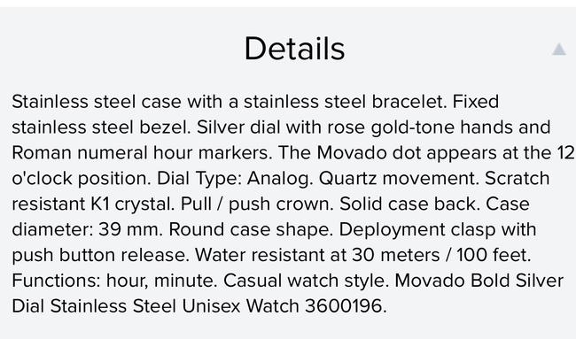 Movado New Bold Collection Unisex Watch Movado New Bold Collection Unisex Watch