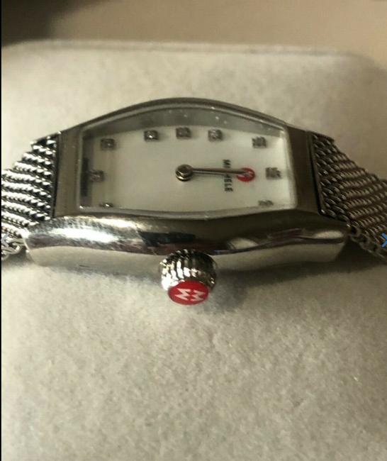 Michele Silver New Urban Coquette Stainless Steel Diamond Watch Michele Silver New Urban Coquette Stainless Steel Diamond Watch