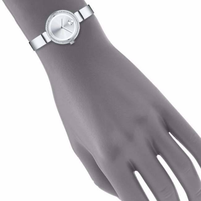 Movado Silver Silver-toned Sunray Dial Stainless Steel Band Ladies Watch Movado Silver Silver-toned Sunray Dial Stainless Steel Band Ladies Watch