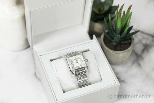 Michele Silver Womens Milou Stainless Steel Diamond Bezel Bracelet (Mww15a000092) Watch Michele Silver Womens Milou Stainless Steel Diamond Bezel Bracelet (Mww15a000092) Watch