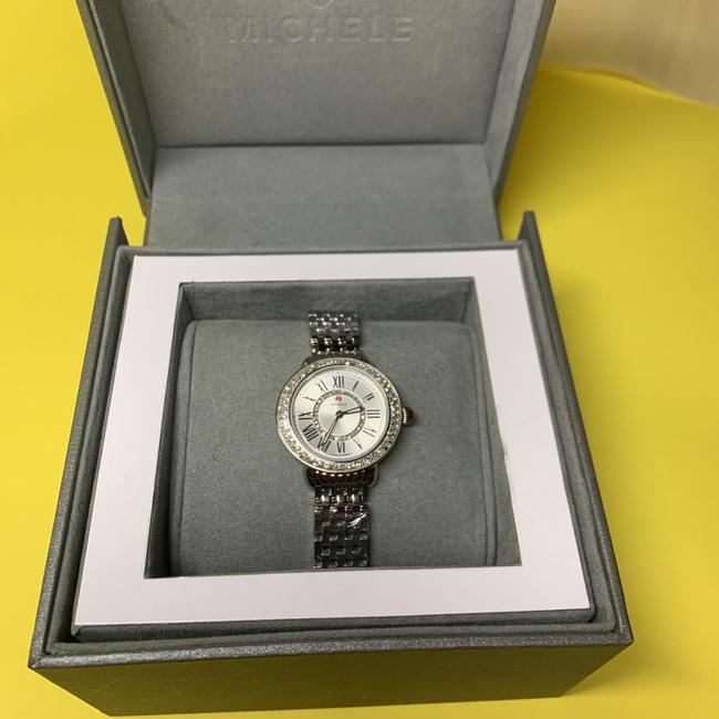 Michele Silver Serein Mini Diamond Head & Bracelet 28mm Watch Michele Silver Serein Mini Diamond Head & Bracelet 28mm Watch