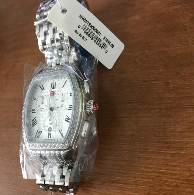 Michele Silver Stainless Steel Diamond Woman Watch Michele Silver Stainless Steel Diamond Woman Watch