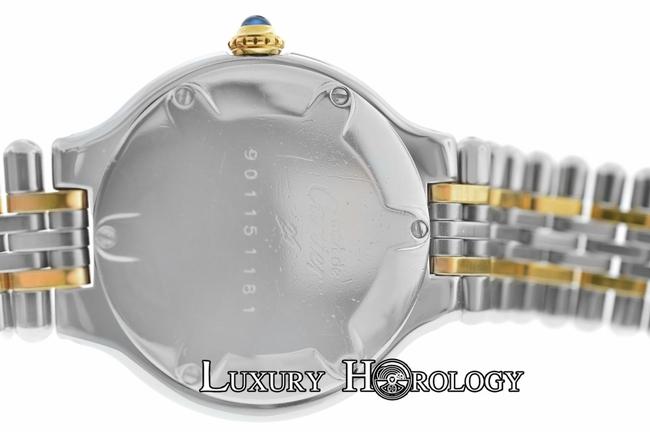 Cartier Two Tone Ladies Must De Quartz 18k Gold Steel Bullet Bracelet 28mm Watch Cartier Two Tone Ladies Must De Quartz 18k Gold Steel Bullet Bracelet 28mm Watch
