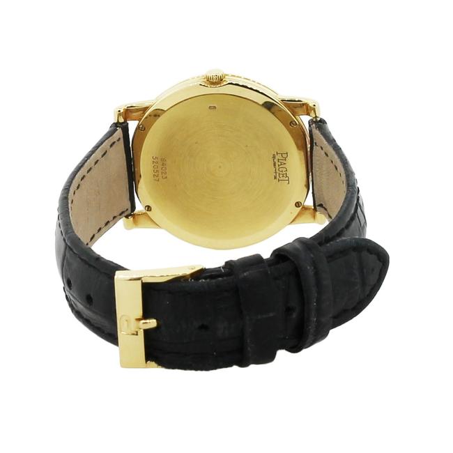Piaget Gold Black Dancer 18k Yellow On Leather Strap Quartz Watch Piaget Gold Black Dancer 18k Yellow On Leather Strap Quartz Watch