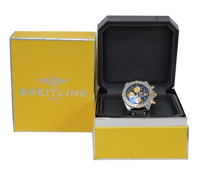 Breitling Gold Silver Chronomat B13356 Mens Stainless Steel Date Watch Breitling Gold Silver Chronomat B13356 Mens Stainless Steel Date Watch
