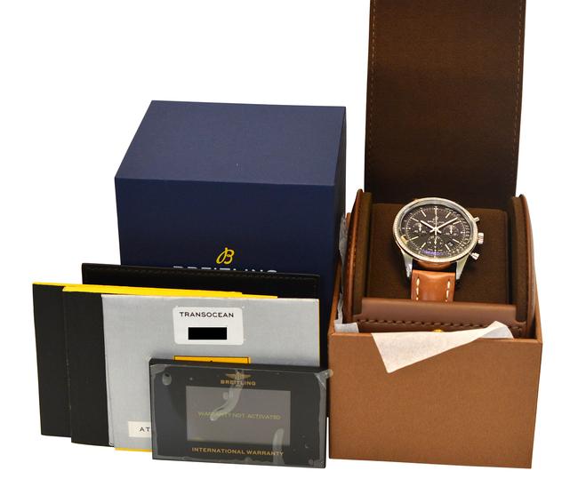 Breitling Silver Transocean Chronograph Ab015253/Ba99-433x Men Diamond 43mm Watch Breitling Silver Transocean Chronograph Ab015253/Ba99-433x Men Diamond 43mm Watch