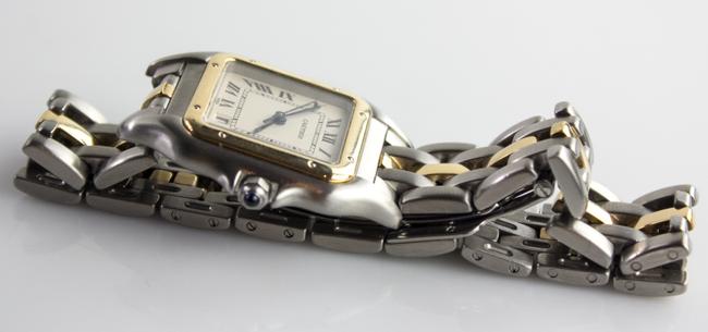 Cartier Yellow Gold and Steel Panthere Midsize 1 Row 18k Gold/Ss 27mm Watch Cartier Yellow Gold and Steel Panthere Midsize 1 Row 18k Gold/Ss 27mm Watch