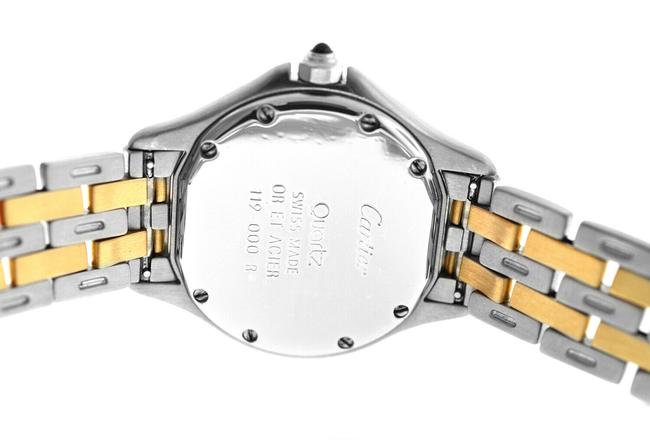 Cartier Silver Panthere Cougar 119000r Ladies Gold Steel Two Row Quartz 26mm Watch Cartier Silver Panthere Cougar 119000r Ladies Gold Steel Two Row Quartz 26mm Watch