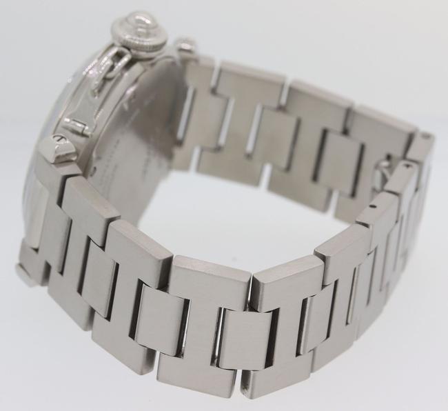 Cartier Silver Ladies Pasha C Steel Pink Big Date Dial 35mm 2475 Pouch Watch Cartier Silver Ladies Pasha C Steel Pink Big Date Dial 35mm 2475 Pouch Watch