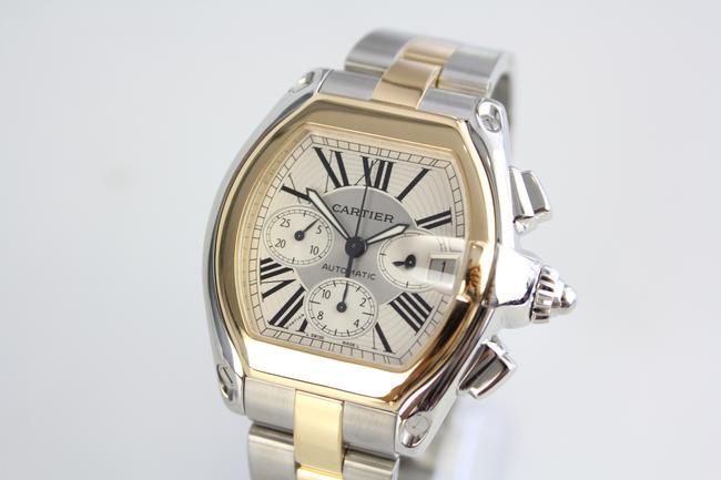 Cartier Silver Gold XL Roadster Two-tone 18kt Yellow and Steel Mens Watch Cartier Silver Gold XL Roadster Two-tone 18kt Yellow and Steel Mens Watch