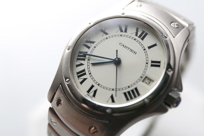 Cartier Silver Santos Ronde 1920 Watch Cartier Silver Santos Ronde 1920 Watch