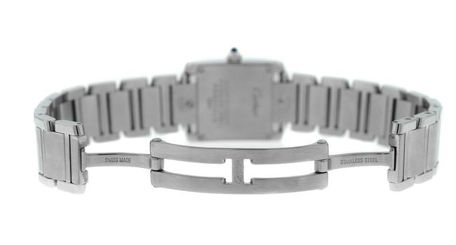 Cartier Silver Tank Francaise 2384 Ladies Stainless Steel Quartz 20mm Diamond Watch Cartier Silver Tank Francaise 2384 Ladies Stainless Steel Quartz 20mm Diamond Watch