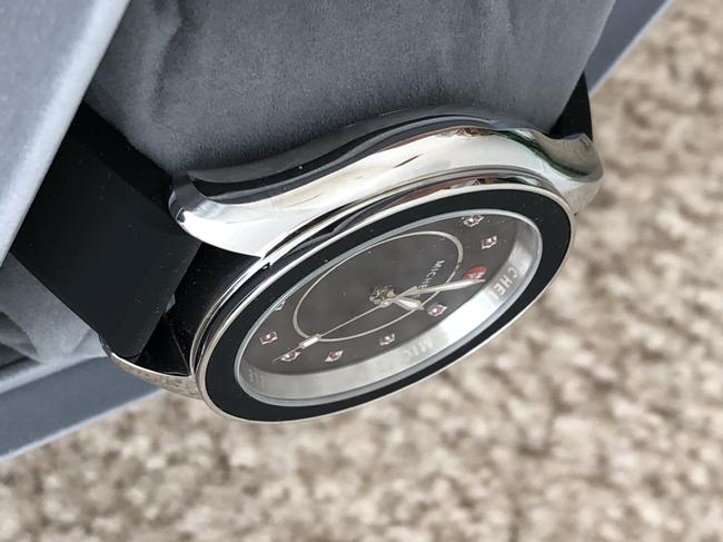 Michele Black Black/Silver Cape Topaz Mww27a000006 Watch Michele Black Black/Silver Cape Topaz Mww27a000006 Watch