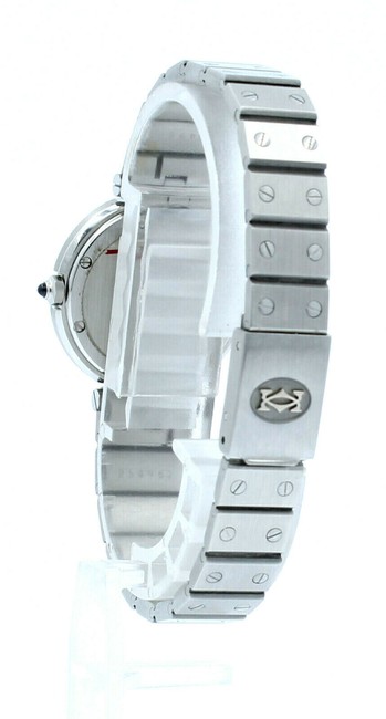 Cartier Gray Santos Round Stainless Steel Date Quartz 27mm Ladies Watch Cartier Gray Santos Round Stainless Steel Date Quartz 27mm Ladies Watch