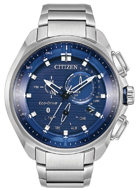 Citizen Silver Bz1021-54l Proximity Prizm Blue Eco Drive Bluetooth Watch Citizen Silver Bz1021-54l Proximity Prizm Blue Eco Drive Bluetooth Watch