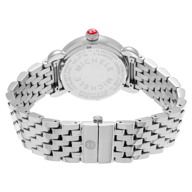 Michele Silver Csx Garden Party Stainless Steel Diamond Butterfly Mww05d000021 Watch Michele Silver Csx Garden Party Stainless Steel Diamond Butterfly Mww05d000021 Watch