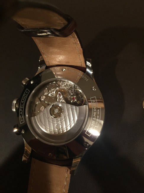 Baume & Mercier Black Dial with Brown Strap Capeland Mens 10062 Watch Baume & Mercier Black Dial with Brown Strap Capeland Mens 10062 Watch