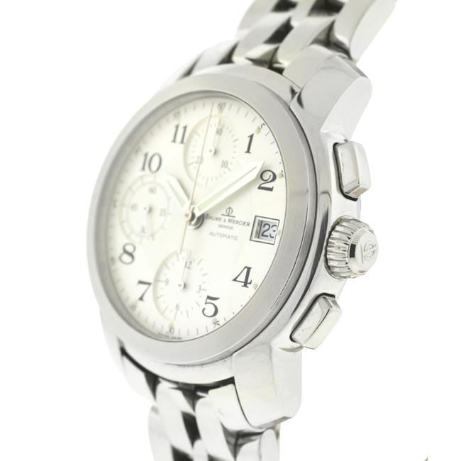 Baume & Mercier White Capeland Chronograph Stainless Steel Watch Baume & Mercier White Capeland Chronograph Stainless Steel Watch