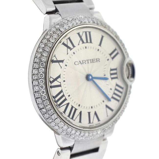 Cartier Silver 3005 Ballon Bleu Stainless Steel Diamond Bezel Watch Cartier Silver 3005 Ballon Bleu Stainless Steel Diamond Bezel Watch