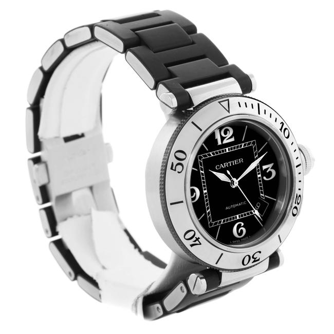 Cartier Black Box Pasha Seatimer Rubber Strap Mens W31077u2 Papers Watch Cartier Black Box Pasha Seatimer Rubber Strap Mens W31077u2 Papers Watch