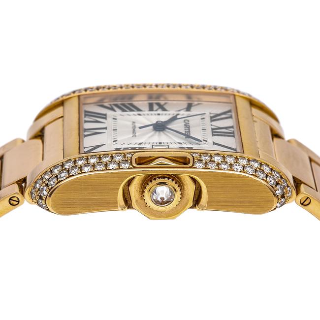 Cartier Silver Tank Anglaise Wt100003 30mm Flinque Dial with 1.74 Ct Watch Cartier Silver Tank Anglaise Wt100003 30mm Flinque Dial with 1.74 Ct Watch