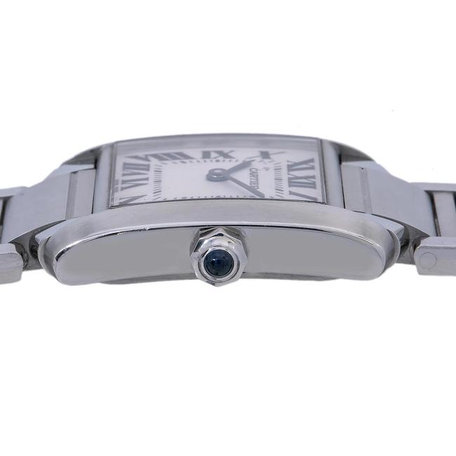 Cartier White Tank Fran?aise W51011q3 25mm Dial with Stainless Steel Watch Cartier White Tank Fran?aise W51011q3 25mm Dial with Stainless Steel Watch