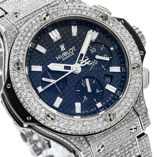 Hublot Black Big Bang 301.sm 44mm Dial with Stainless Steel Bracelet Watch Hublot Black Big Bang 301.sm 44mm Dial with Stainless Steel Bracelet Watch