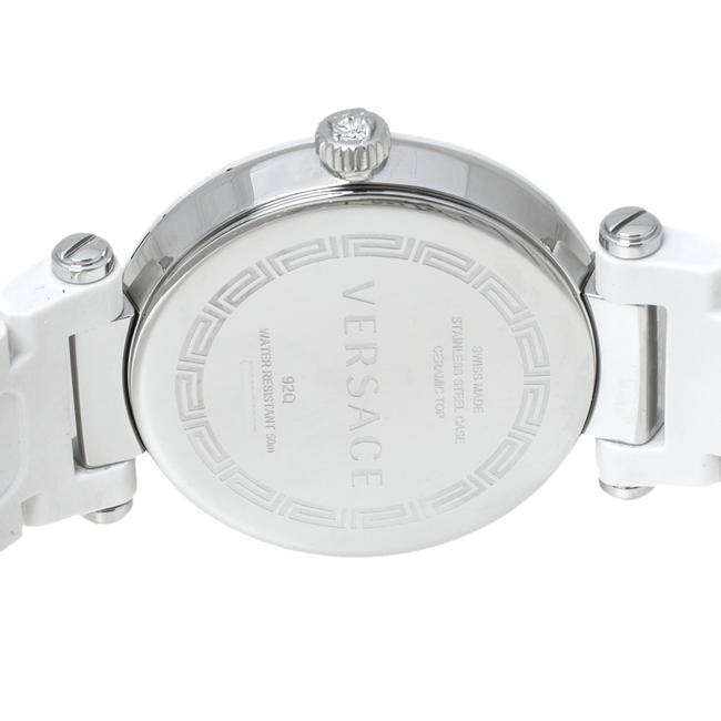 Versace White Mother Of Pearl White Ceramic Stainless Steel Rubber Reve 92q Womens Wristwatch 35 Mm Watch Versace White Mother Of Pearl White Ceramic Stainless Steel Rubber Reve 92q Womens Wristwatch 35 Mm Watch