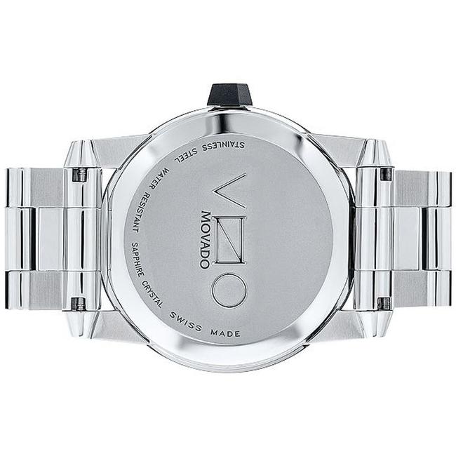 Movado Silver Vizio Stainless Black Dial Mens Swiss Quartz 0607050 Watch Movado Silver Vizio Stainless Black Dial Mens Swiss Quartz 0607050 Watch