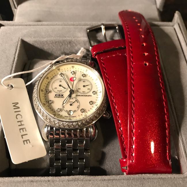 Michele Silver Csx Diamond Watch Michele Silver Csx Diamond Watch