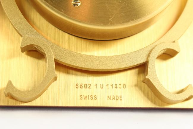 Cartier Gold 73mm Red 6602 Tortue Alarm Clock Desk 148ct25 Watch Cartier Gold 73mm Red 6602 Tortue Alarm Clock Desk 148ct25 Watch