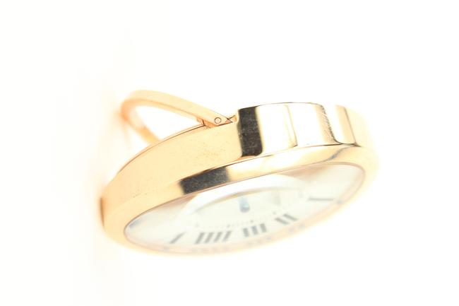 Cartier Gold Ref 3111 18k Rose Plated Baignoiretravel Alarm Clock 147ct2 Watch Cartier Gold Ref 3111 18k Rose Plated Baignoiretravel Alarm Clock 147ct2 Watch