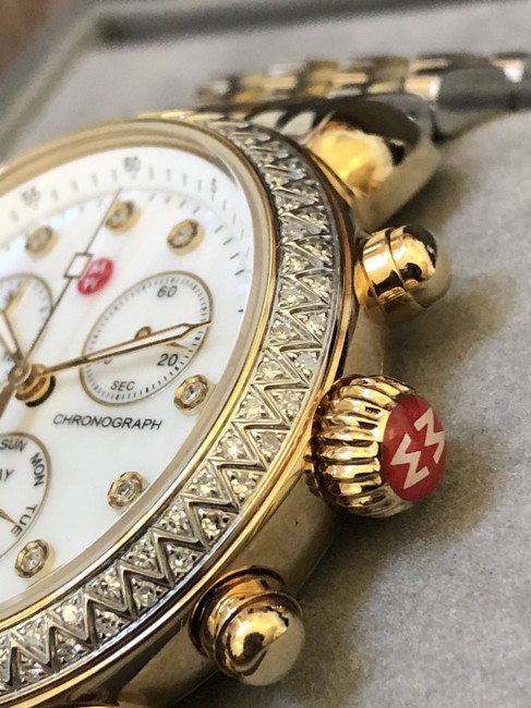 Michele Gold/Silver Csx-36 Diamond Mother-of-pearl Dial Watch Michele Gold/Silver Csx-36 Diamond Mother-of-pearl Dial Watch