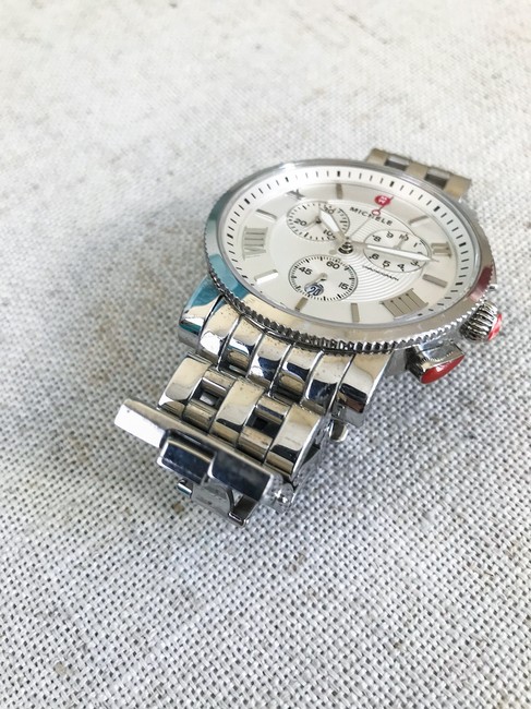 Michele Silver Stainless Steel Sport Sail Watch Michele Silver Stainless Steel Sport Sail Watch