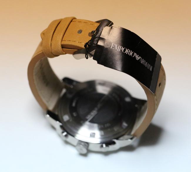 Emporio Armani Black and Light Brown Leather Mens Ar6060 Watch Emporio Armani Black and Light Brown Leather Mens Ar6060 Watch