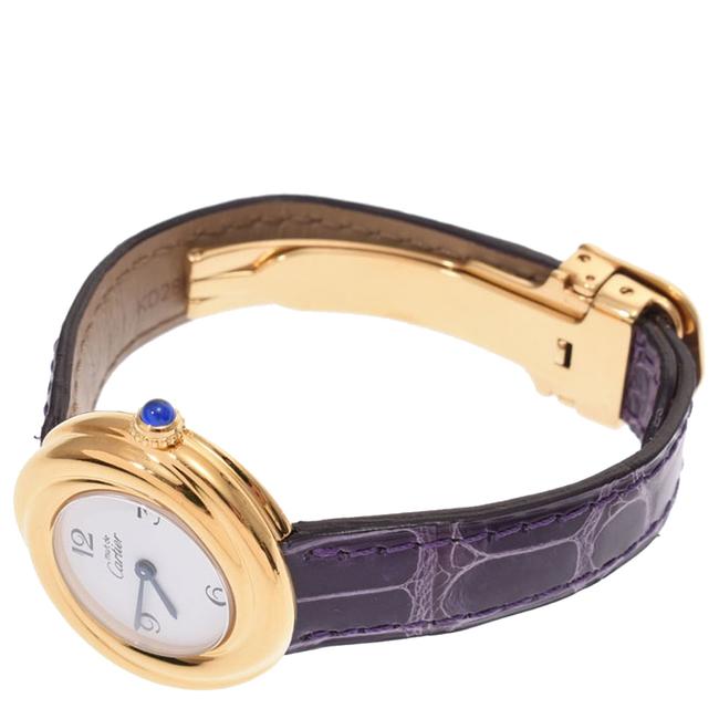 Cartier White Gold Plated Stainless Steel Quartz Must Trinity Vermeil Womens Wristwatch 26 Mm Watch Cartier White Gold Plated Stainless Steel Quartz Must Trinity Vermeil Womens Wristwatch 26 Mm Watch