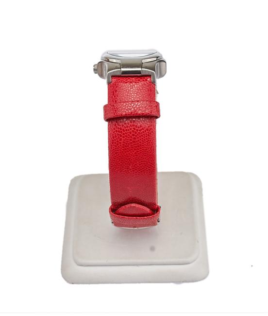 Philip Stein Silver & Red Ladies Dual Time Zone Mop Wrist (28721) Watch Philip Stein Silver & Red Ladies Dual Time Zone Mop Wrist (28721) Watch