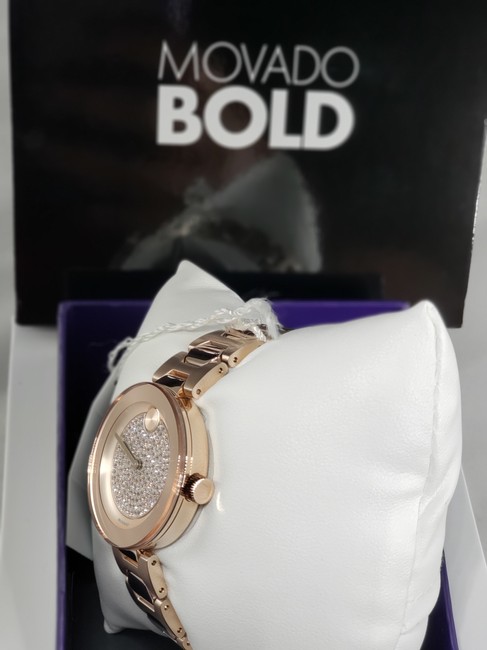 Movado Rose Gold Crystal Pave Dial Ladies 3600493 Watch Movado Rose Gold Crystal Pave Dial Ladies 3600493 Watch