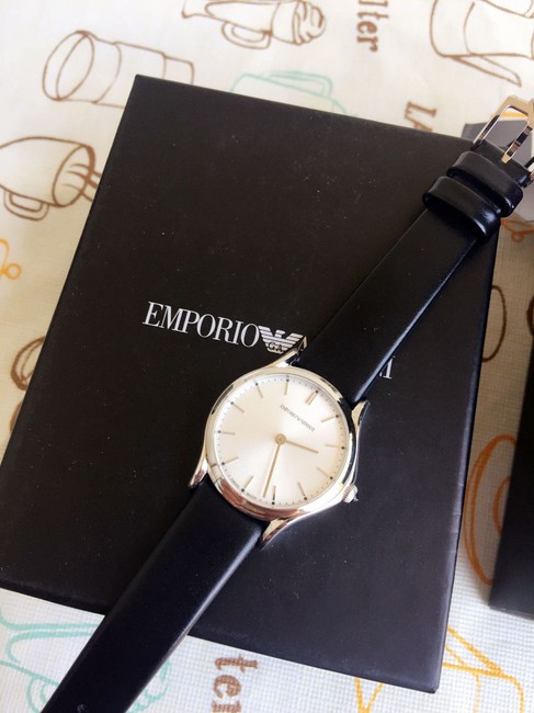 Emporio Armani Black Womens Swiss Leather Strap 28mm Watch Emporio Armani Black Womens Swiss Leather Strap 28mm Watch