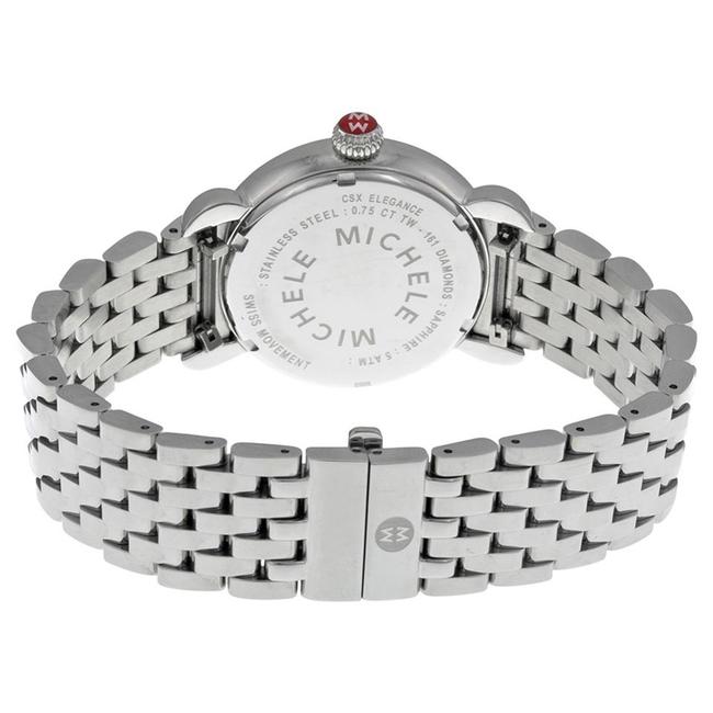 Michele Silver Csx Elegance Stainless Mother Of Pearl Diamond Mww03t000035 Watch Michele Silver Csx Elegance Stainless Mother Of Pearl Diamond Mww03t000035 Watch