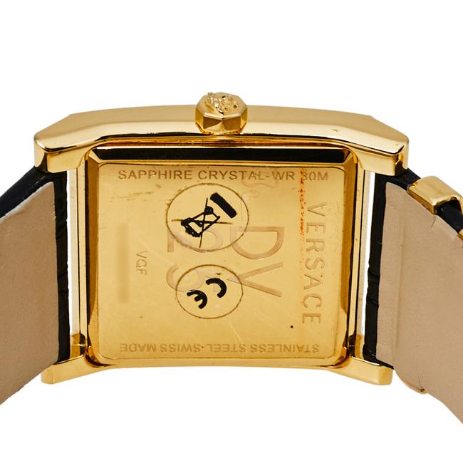 Versace Black Yellow Gold Plates Stainless Steel Diamond Vd25 Vqf020015 Womens Wristwatch 30 Mm Watch Versace Black Yellow Gold Plates Stainless Steel Diamond Vd25 Vqf020015 Womens Wristwatch 30 Mm Watch