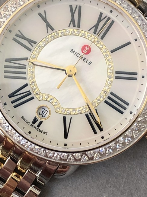 Michele Gold/Silver Gold/Silver Serein 16 Mid Two-tone Diamond Mww21b000032 Watch Michele Gold/Silver Gold/Silver Serein 16 Mid Two-tone Diamond Mww21b000032 Watch