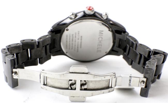 Michele Black Ceramic Diamond Bezel Jetway Watch Michele Black Ceramic Diamond Bezel Jetway Watch