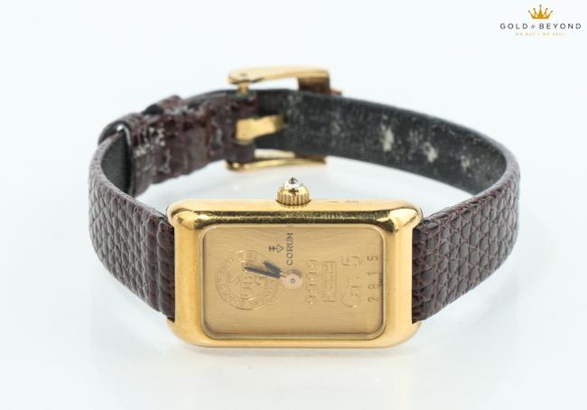 Corum Gold/Brown 24kt Dial Ingot 5 Gram 18kt Case Ladies 14300 Watch Corum Gold/Brown 24kt Dial Ingot 5 Gram 18kt Case Ladies 14300 Watch