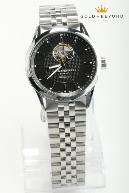 Raymond Weil Silver/Black 2710 Open Heart Watch Raymond Weil Silver/Black 2710 Open Heart Watch
