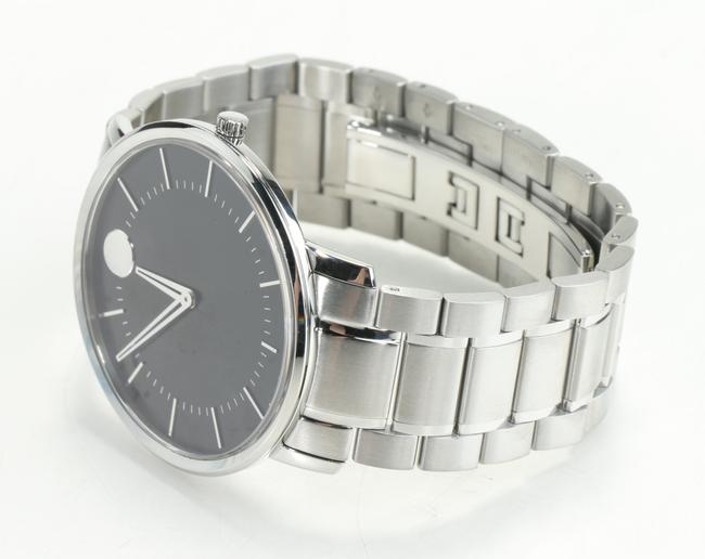 Movado Black/Silver 40mm Thin Classic Watch Movado Black/Silver 40mm Thin Classic Watch