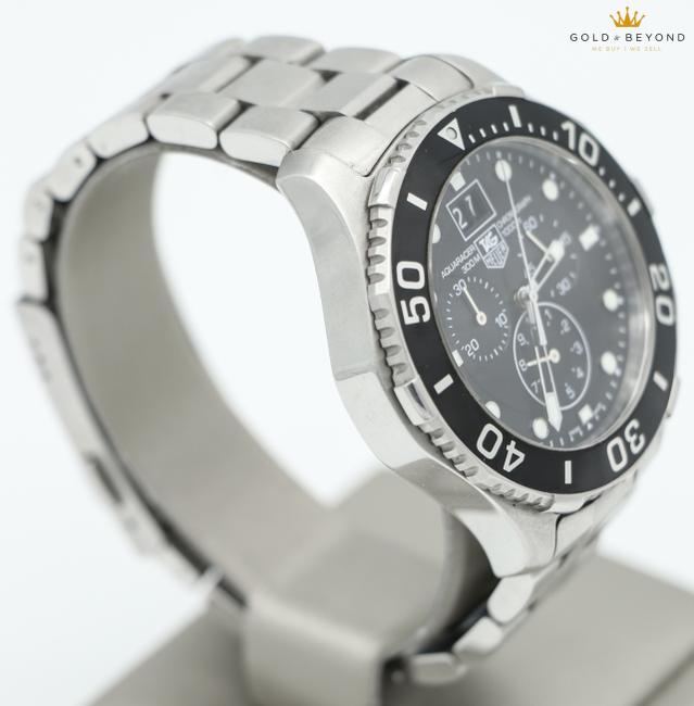 TAG Heuer Black/ Steel Aquaracer Chronograph 300m Can1010.ba0821 Watch TAG Heuer Black/ Steel Aquaracer Chronograph 300m Can1010.ba0821 Watch